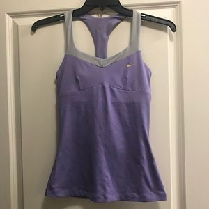 Nike purple neon bra top Sz S